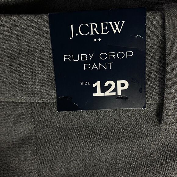 New J. Crew Slim Cropped Ruby Stretch Twill Pant Women's Size12 Petite - Picture 4 of 9